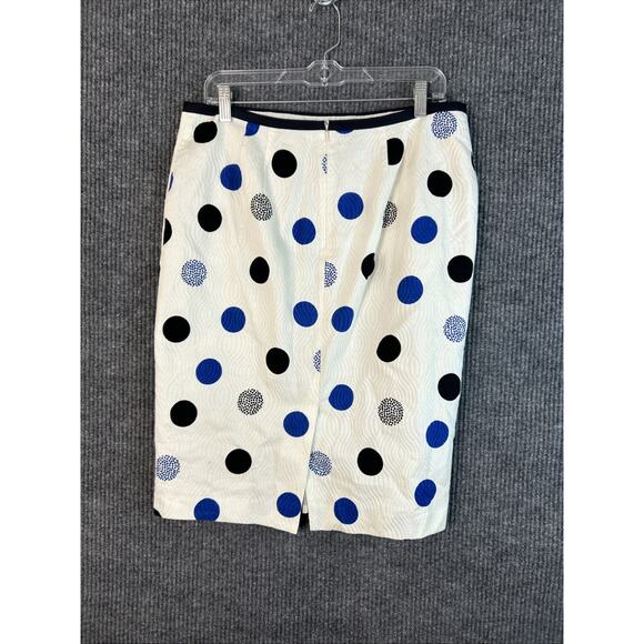 Talbots Womens Textured Polka Dot Skirt Size 12 Lined Office Preppy Business - Picture 2 of 7